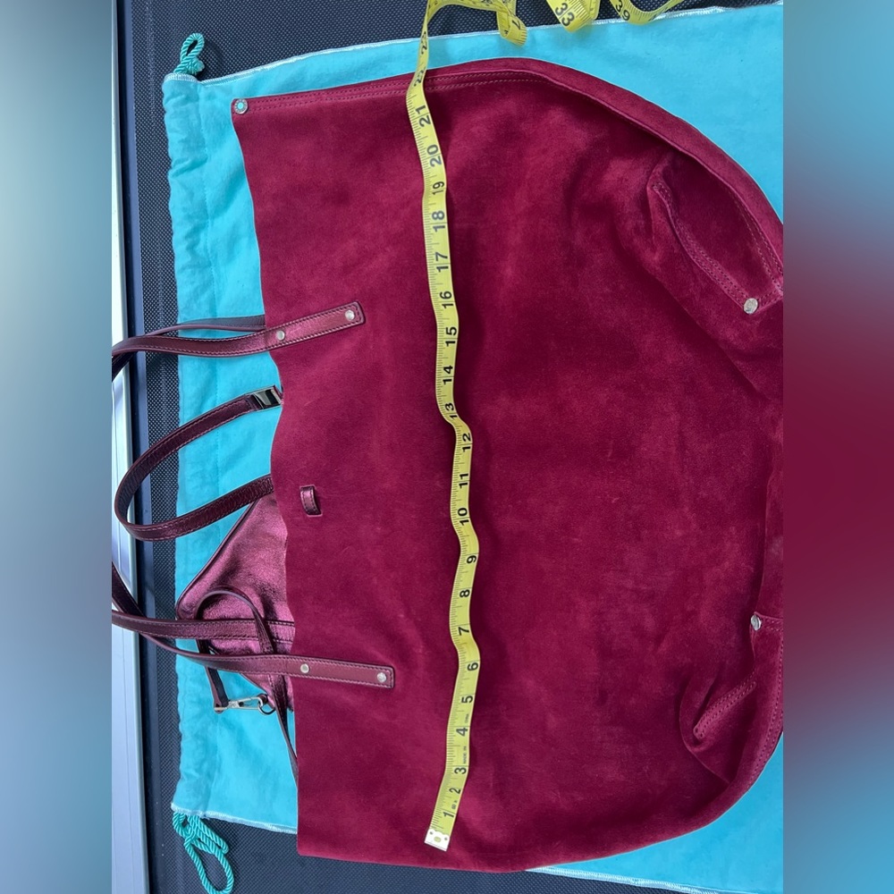 ๐ด๐Authentic TIFFANY & CO Reservable Leather &Sued Ruby Red &Rustic Red Bag๐๐ด - Picture 9 of 16